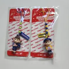 おめでとうマスコット ストラップ 2個セット