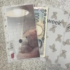 バインダー 貯金 リフィル ファイル お金管理 韓国 A6サイズ 家計管理
