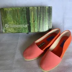 Alberola エスパドリーユ オレンジ/ピンク