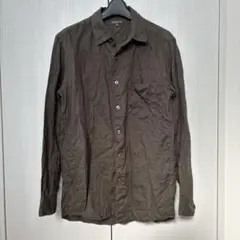 【即納】 UNIQLO ユニクロ プレミアムリネンシャツ 長袖 カーキ M