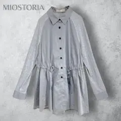 【MIOSTORIA】　チュニックシャツ　ウエスト絞りあり　ゆったり　トップス