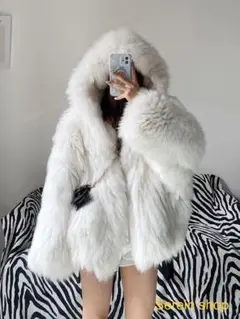 秋冬コーデ 新品 レディース アウター ジャケット ファーコート 毛皮 ボア❤️