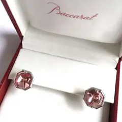 美品 バカラ ピアス ピンク