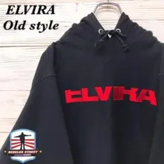 《激レア》エルビラ ELVIRA☆パーカー L 刺繍ロゴ ブラック