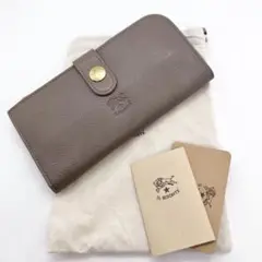 【新品未使用】イルビゾンテ L字型ジップ長財布 トルトラ(グレーベージュ)
