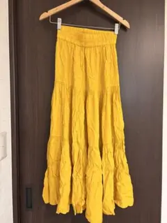 H&M イエローフレアスカート XS