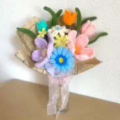 モールフラワー　花束　枯れないお花　パープル　韓国花束　ピンク　プレゼント