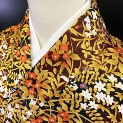 【和】10884o 着物 小紋 花植物文様