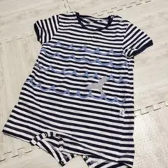 il gufo イル グッフォ　ストライプロンパース