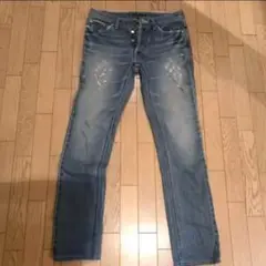 ラウンジリザード ヴィンテージダメージ加工ジーンズ