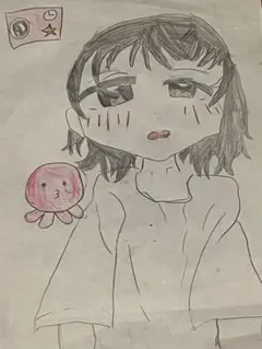 手書きイラスト　タコピーの原罪　ファンアート