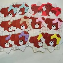手作りクマのロゼット（カラフル）　★入園卒園★入学卒業