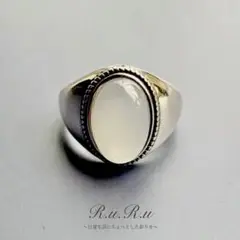 A700 ホワイトムーン 金属アレルギー対応 フリーサイズリング s925