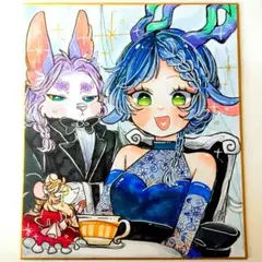 ☆手描きイラスト色紙 №1692