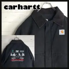 《超入手困難》カーハート☆バック刺繍ロゴ デトロイトジャケット ビックロゴ 希少