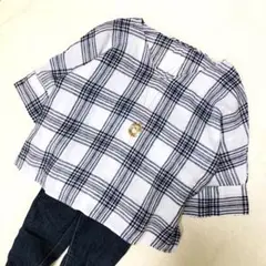TESSITURA MONTI リネン100% 半袖 Vネックチェックプルオーバ