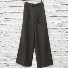 R3581 グローブ【S】センタープレスワイドパンツ グレー 無地