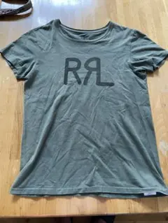 定番　RRL ラルフローレン ロゴプリント Tシャツ XS オリーブグリーン