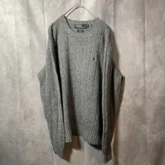 【人気商品】ポロラルフローレン グレー ニット