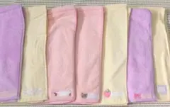 おりこうエプロン7点セット、いちご、りぼん、ねこ、くま