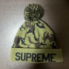 supreme迷彩ボンボンビーニー