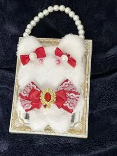 ぬい服　ちびぐるみ　着ぐるみ　くま　ねこ　赤　白　かわいい　にじぱぺっと