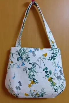 ハンドメイド＊ふんわりトートバッグ 　ジョリーフルール　オフ
