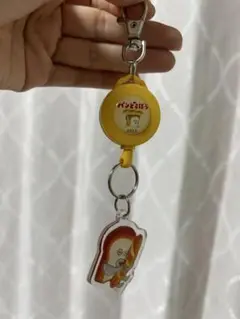 パン泥棒のキャラクター リール付きキーホルダー