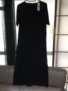 レディース五分袖ロングワンピース　新品　LL