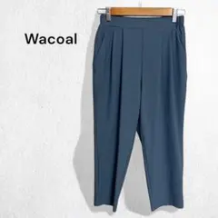 ワコール タックパンツ ストレッチ テーパード ボトムス スラックス バックゴム