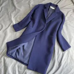 美品 サイズ38 ENFOLD エンフォルド チェスターコート カシミヤ混 紺