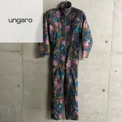 イタリア製 ungaro ウンガロ 総柄 ジャンプスーツ セットアップ レトロ