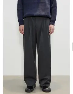 Musinsa Two-Tuck Wide Slacks_Charcoal