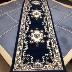 廊下敷き 340　新品　キッチンマット　ロングマット　長いマット　ブルー
