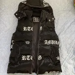 完売品　アダムスジャグラーフード付きダウンベスト