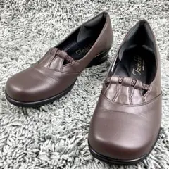 美品 Twinkle レザー 高島屋 スリッポン 23cm 5E 幅広 革