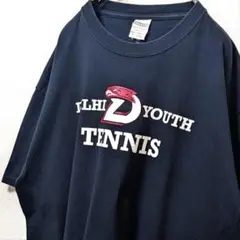 ジャージーズ デリーユーステニス ロゴ Tシャツ ブラック 黒 XL 古着