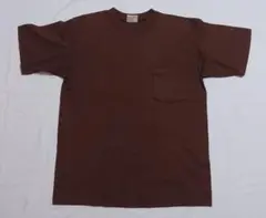グッドウエア ポケットTシャツ 茶色 M (未使用)