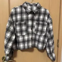 【RETRO GIRL】チェック柄ショート丈シャツ