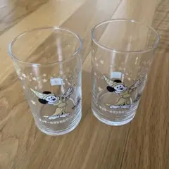 ミッキーマウスとマクドナルドキャラクターのガラスカップセット