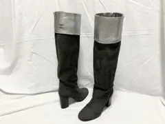 超美品 シャネル ココマーク ロングブーツ 37 1/2C 24~24.5㎝