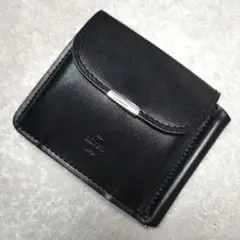 美品 20/80 レザー マネークリップ 折り財布 ブラック 栃木レザー