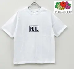 新品 L ★ フルーツオブザルーム メンズ 半袖 ロゴ Tシャツ ホワイト