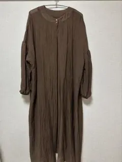 CFT.front slit gilet sheer OP/moca