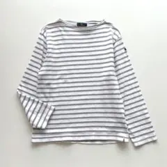 80s Le minor ルミノア ボーダー バスクシャツ ホワイト グレー