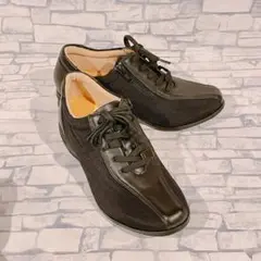 美品 希少 5E Mode Tokimi 日本製 幅広 黒 スニーカー レザー