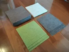 30×30cm 吸着タイルカーペット 31枚セット 防音・吸音 洗濯可
