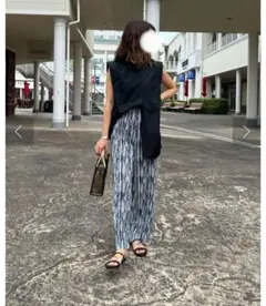 ❤Thevon ノースリーブシャツ ブラック FREE
