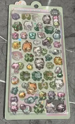 ボンボンドロップシール　クローバー　猫
