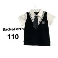 Back&Forth ベストとシャツ　半袖　ネクタイ付き　エンブレム　110